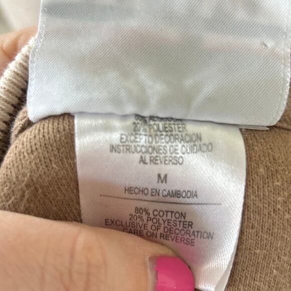 Vintage 90s Mr. Fix It Grandpa Tan Brown Crewneck Long Sleeve Sweatshirt - Picture 2 of 6